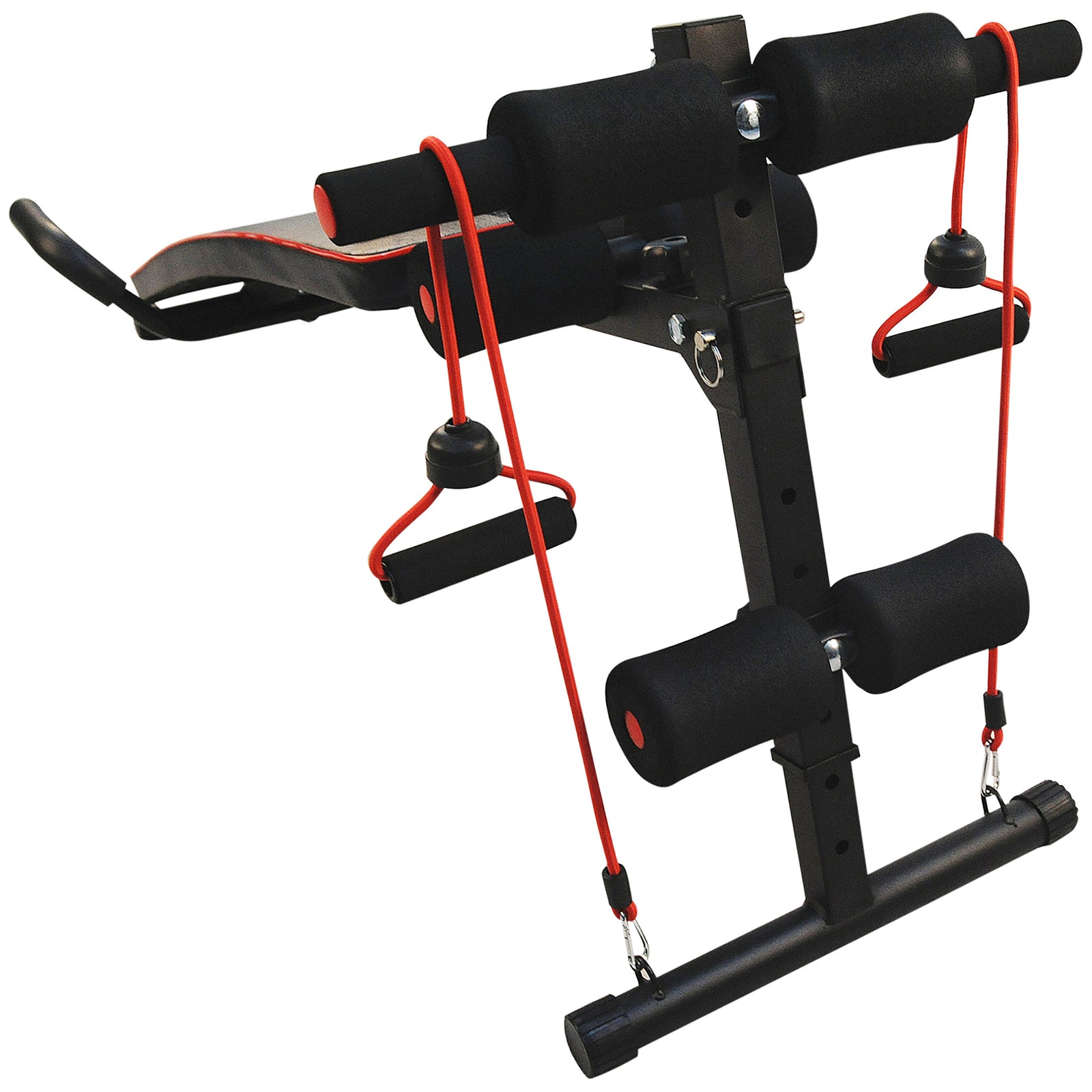 Sit Up Bench With Adjustable Thigh Support - Black | Black
