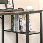 Home Office Desk For Study, Writing With 2 Storage Shelves