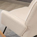 Wingback Rocking Chair For Nursing W/ Steel Frame | One Size | Beige