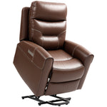 Overstuffed Riser And Reclining Chair With Usb Ports, Remote | One Size | Brown