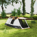 Tunnel Tent With Bedroom, Living Room And Porch For 3-4 Man | Orange