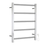 Heated Rail Towel Warmer Bathroom Radiator Drying Rack | Polished Stainless Steel