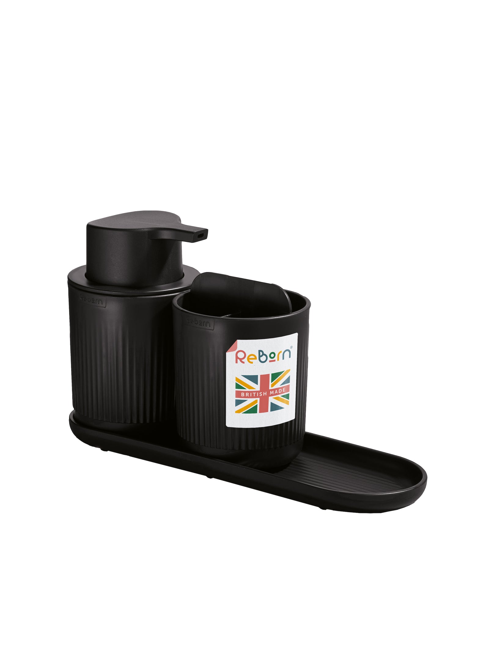 Recycled Bathroom Set - Set of three ReBorn Bathroom products - Made in the UK | Graphite Black