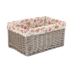 Wicker Antique Wash Garden Rose Willow Storage Baskets | Extra Large | Red