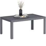 Outdoor Side Table Garden Table W/ Steel And Slat Top
