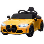 12v Bmw M4 Licensed Kids Electric Car W/ Remote, Suspension | Yellow