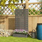 Garden Planter With Trellis For Climbing Plants | Dark Gray