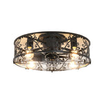 Bath Plus TB+ Industrial Cage Ceiling Fan With Light