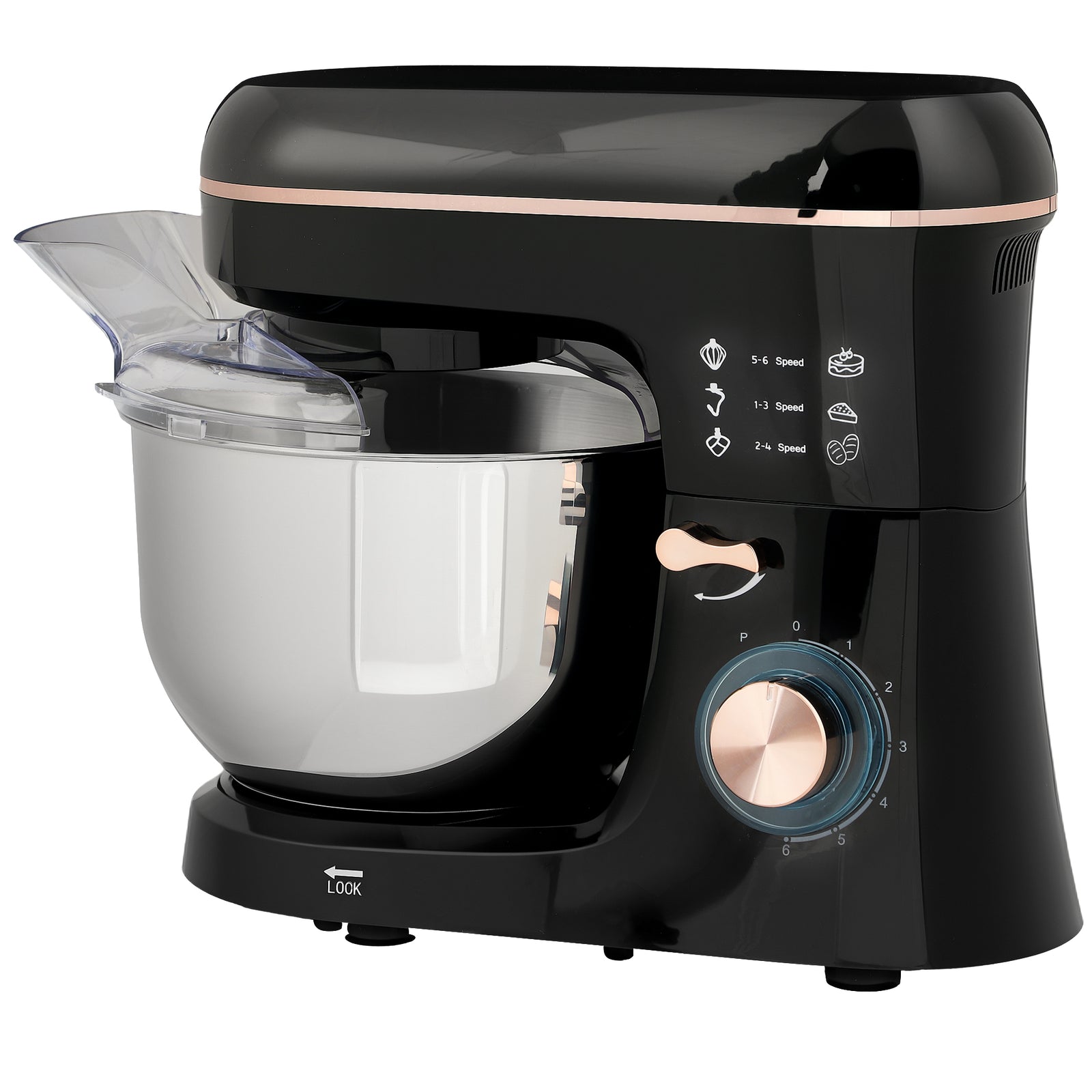 Electric Stand Mixer 5l Food Mixer With Whisk | Black