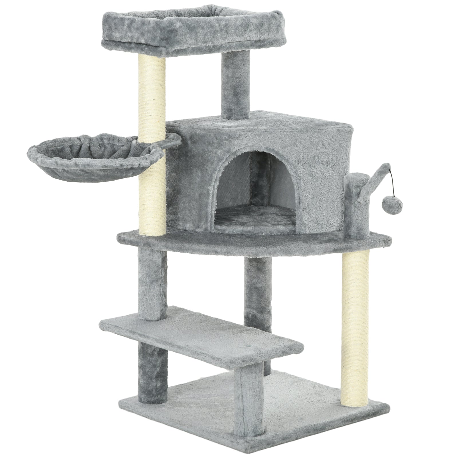 Cat Tree Tower Climbing  Activity Centre With Sisal Scratching Post | Gray