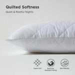 Cotton Rich Quilted Pillow Protectors | 65cm x 65cm | White
