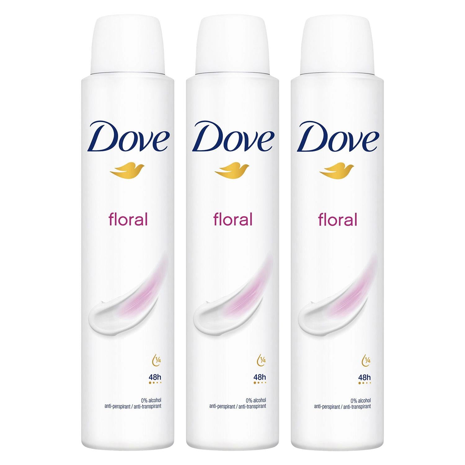 Floral Anti-perspirant With 48h Sweat Protection Deo For Women 200ml, 3pk
