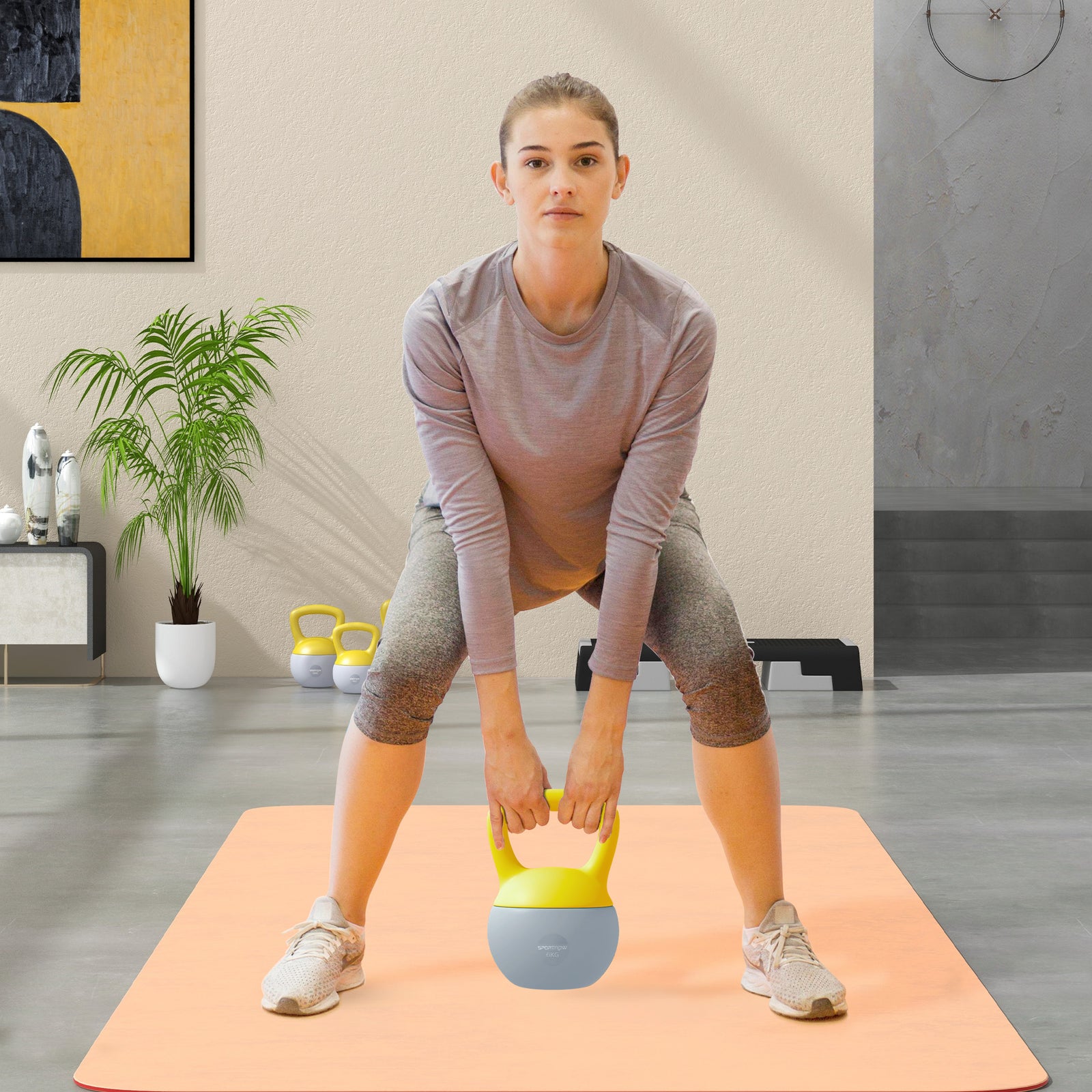 Soft Kettlebell, With Non-slip Handle,for Home Gym Strength | 6kg | Yellow
