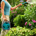 Mini Hose Reel 10m With Spray Nozzle | Blue & Grey
