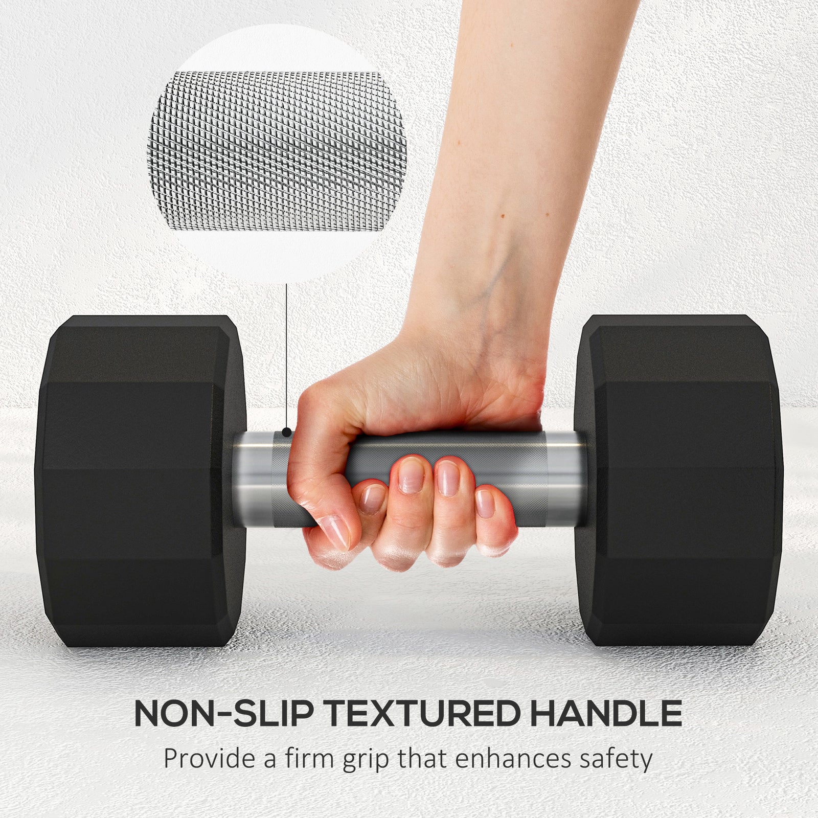 2 X 12kg Dumbbells With Non-slip Grip