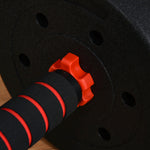 Adjustable 2 In 1 Barbell Dumbbells Set | 25kg | Black