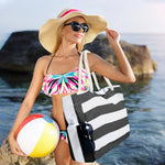 Polyester Large Capacity Tote Bag Beach Bag | Black