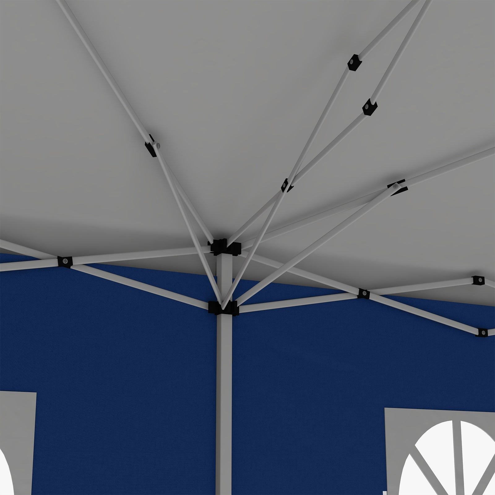 3 X 6 M Pop Up Gazebo With Sides And Windows | Blue