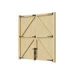 Heavy-duty Solid Spruce Wood Double Door Gate With Clear Varnish Finish, Weather-resistant,hardware Kit Included – Pedestrian & Garden Use | Large
