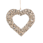 Wicker Flat Open Heart | Medium | Gray