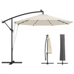 3 M Cantilever Parasol Solar Led Lights | Cream