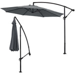 3m Cantilever Garden Parasol With Crank Handle | One Size | Grey