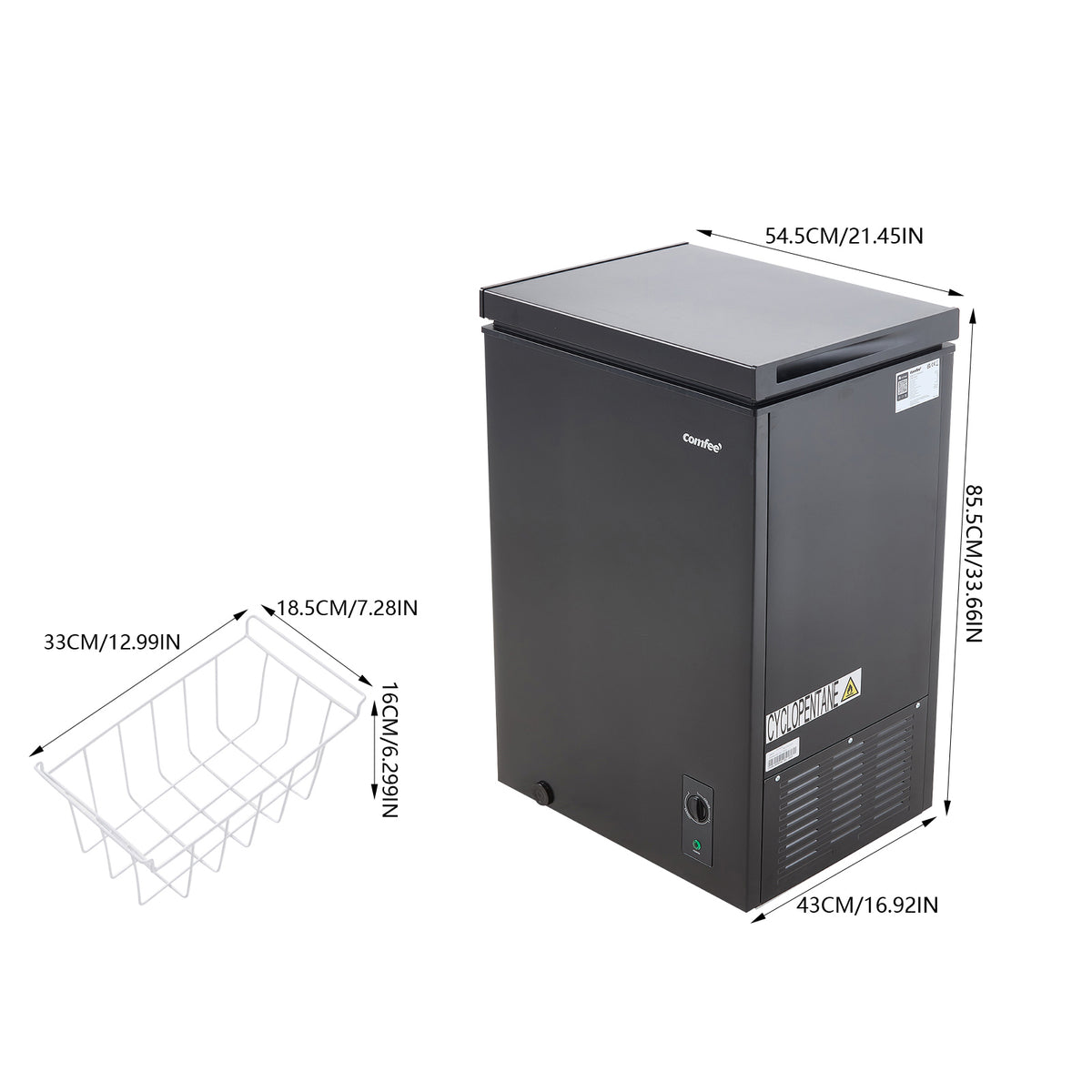 Breeins 99l Freestanding Chest Freezer