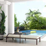 Rattan Wicker Chaise Lounger W/ Adjustable Backrest | Cream