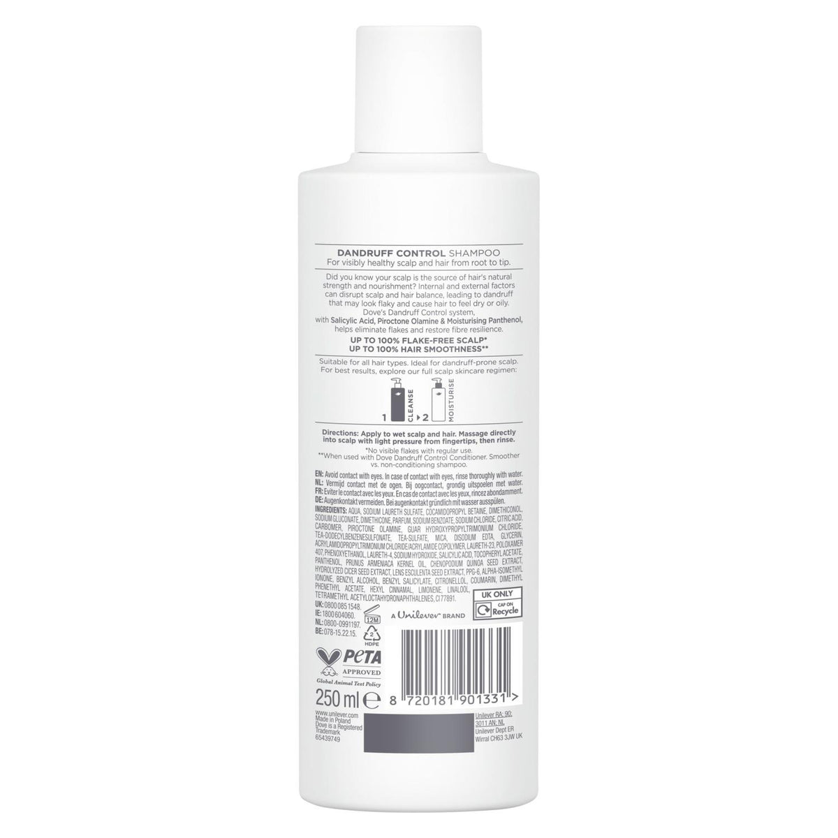 Scalp + Hair Therapy Dandruff Control Shampoo, Salicylic Acid 250ml | Set of 1