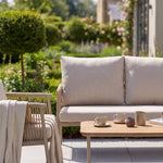 Verano Outdoor Rope Conversation Set | Cream & Beige