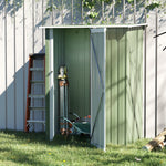 Outdoor Storage Shed Steel Garden Shed With Lockable Door | Green