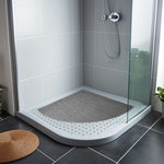Reversible Shower Mat In Dual-colour- Quadrant Shower | 53cm x 53cm | Brown & Grey