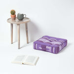 Morocco Striped Cotton Floor Cushion | 40cm x 40cm | Mauve