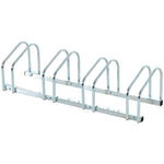 Bike Rack Floor Stand 4 Racks Silver