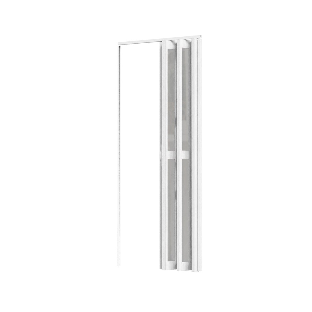 Breeins Magnetic Sliding Pvc Concertina Folding Door With Long Windows