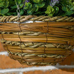 2 Pcs 34cm Artificial Lisianthus Flower Hanging Basket | Set-of-2 | Purple