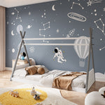 Montessori Kids Bed – 190cm X 90cm Solid Pine Wood House Bed Frame With Headboard And Footboard, White & Grey Toddler Single Bed"