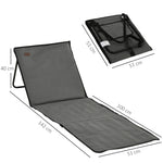 Garden Beach Chair Mat, Sun Lounger Seats With Adjustable | Grey