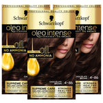 Oleo Intense 4-86 Ammonia Free Permanent Oil Chocolate Brown 3 Pack