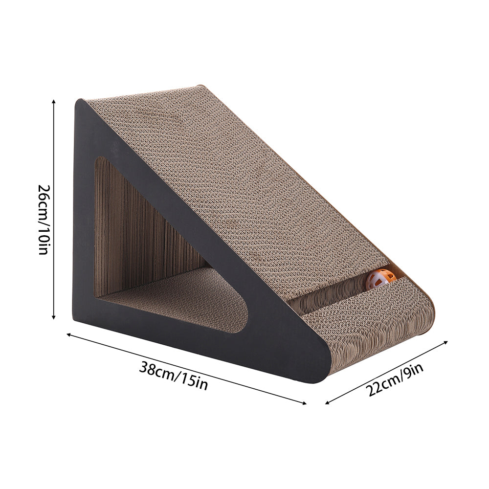 Triangle Cat Scratching Post With Bell Ball
