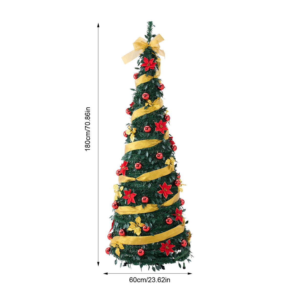 Breeins Pre-lit Pop-up Artificial Christmas Tree