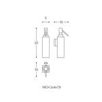 Soap Dispenser 125ml Capacity Siver Gloss Wall-mounted Collection Metric