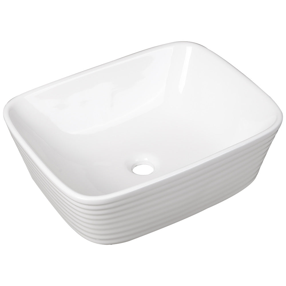 White Square Countertop Bathroom Sink Bowl Sink