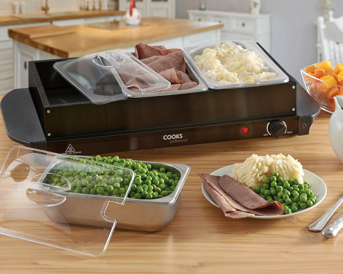 Cooks Professional 3 Section Buffet Warmer 4.5l