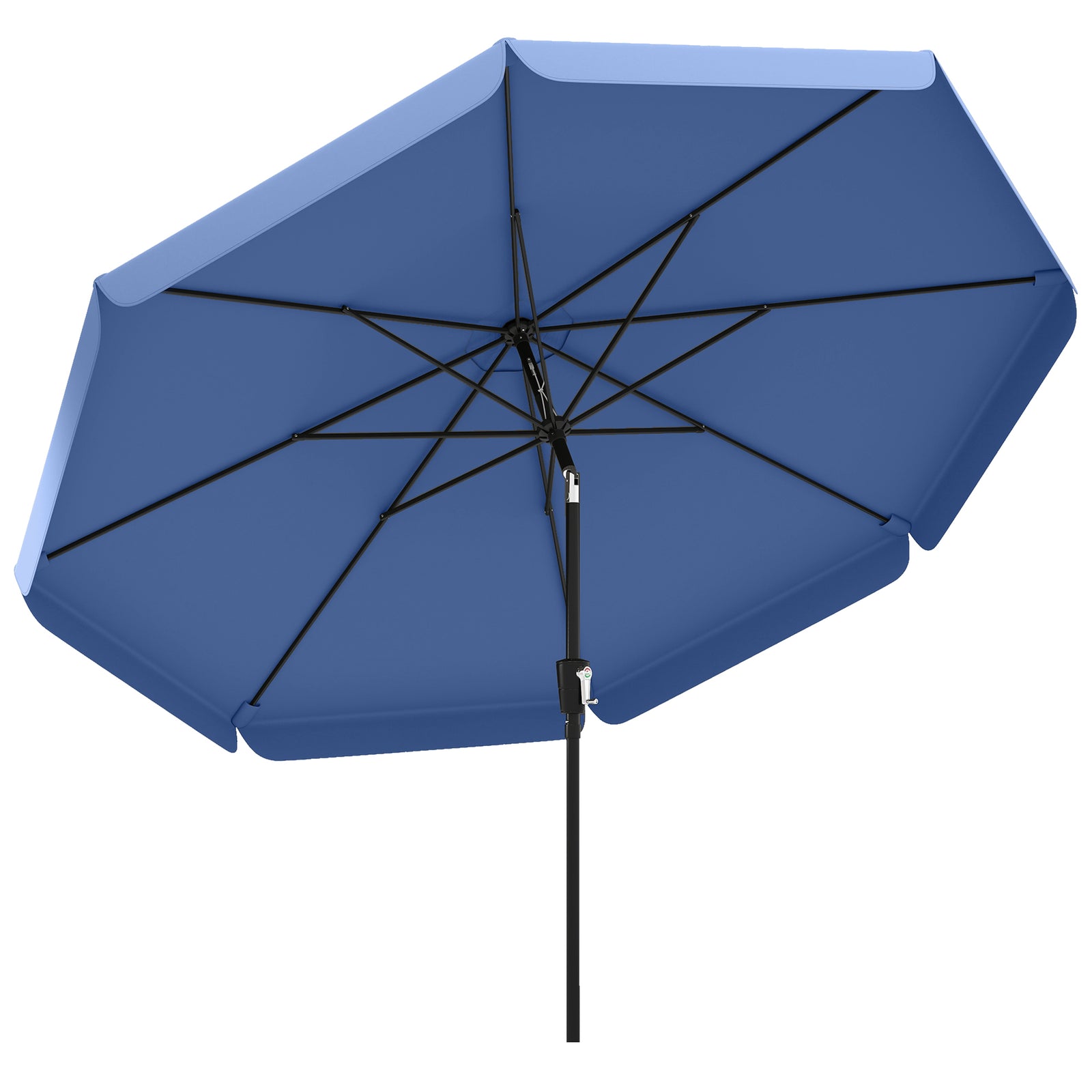 3 M Garden Parasol With Tilt & Crank, Upf30+ Outdoor Table Umbrella | Dark Blue