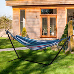 Hammock W/ Portable Carry Bag, Adjustable Height, 120kg Load | Blue