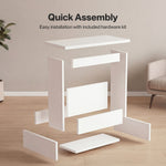 Levede Side Table With Magazine Rack Modern Slim End Table For Living Room