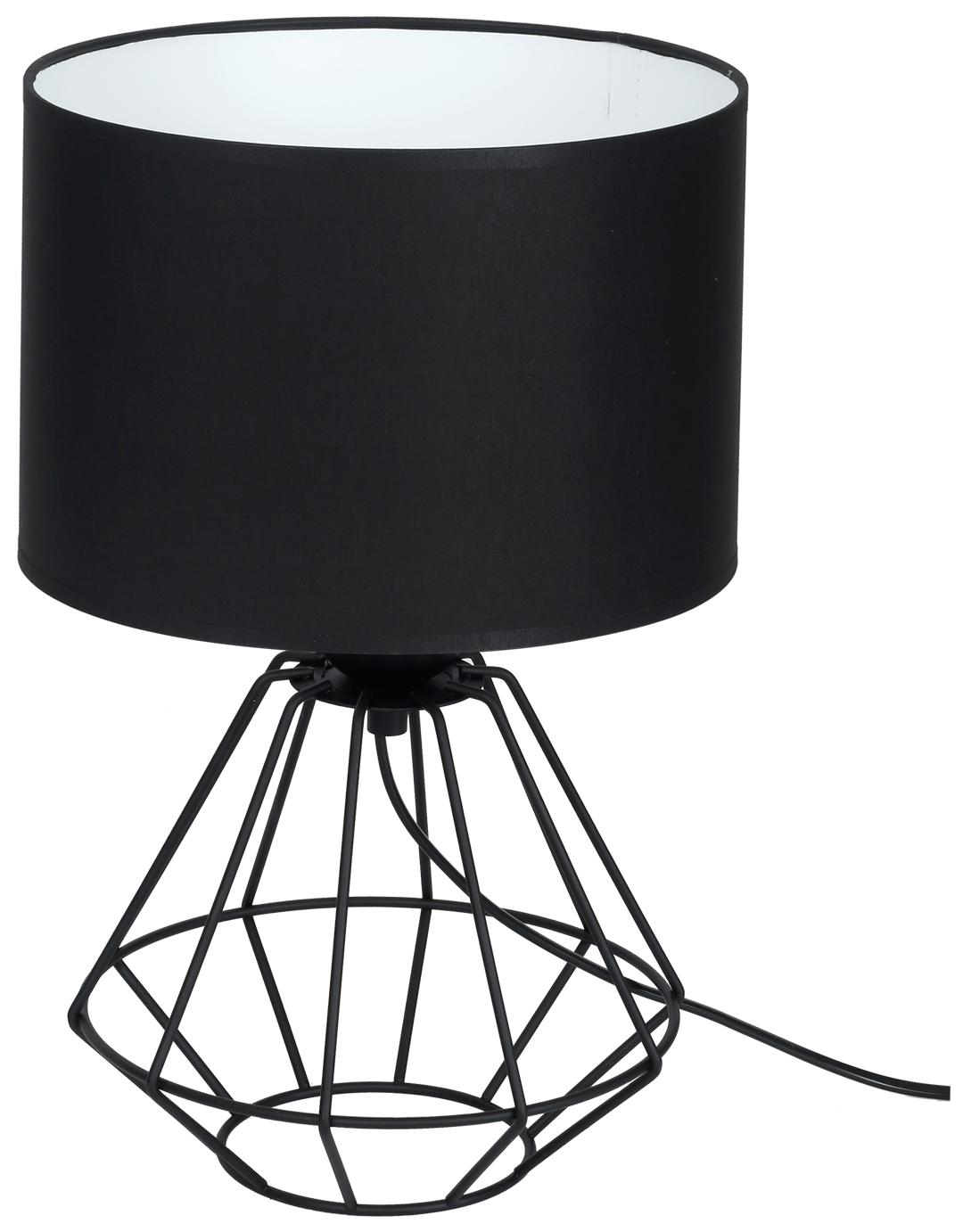 Colin Black Table Lamp 1xe27 Hand Made Matt Black Cage Style Lamps Creating Industrial Chic