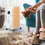 Oil Filled Radiator Electric Heater 3 Heat Settings Remote | One Size | White