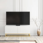 Ripple Tv Unit 100cm - Fluted Design | Large-Medium | White